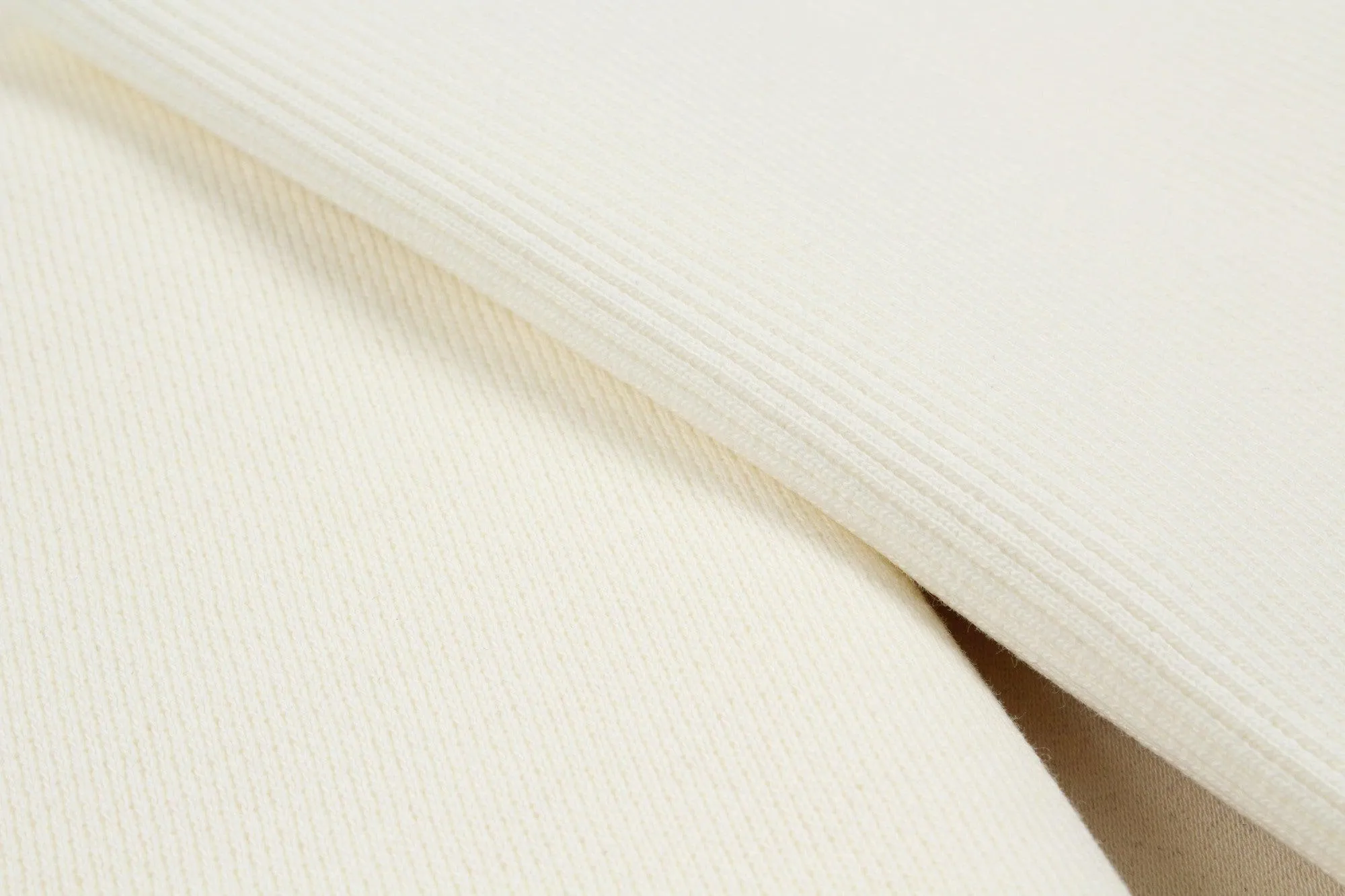 10 Mts Roll - Organic Cotton Stretch Rib 2x2 (Off-white) - OFFER: 8,20€/MT