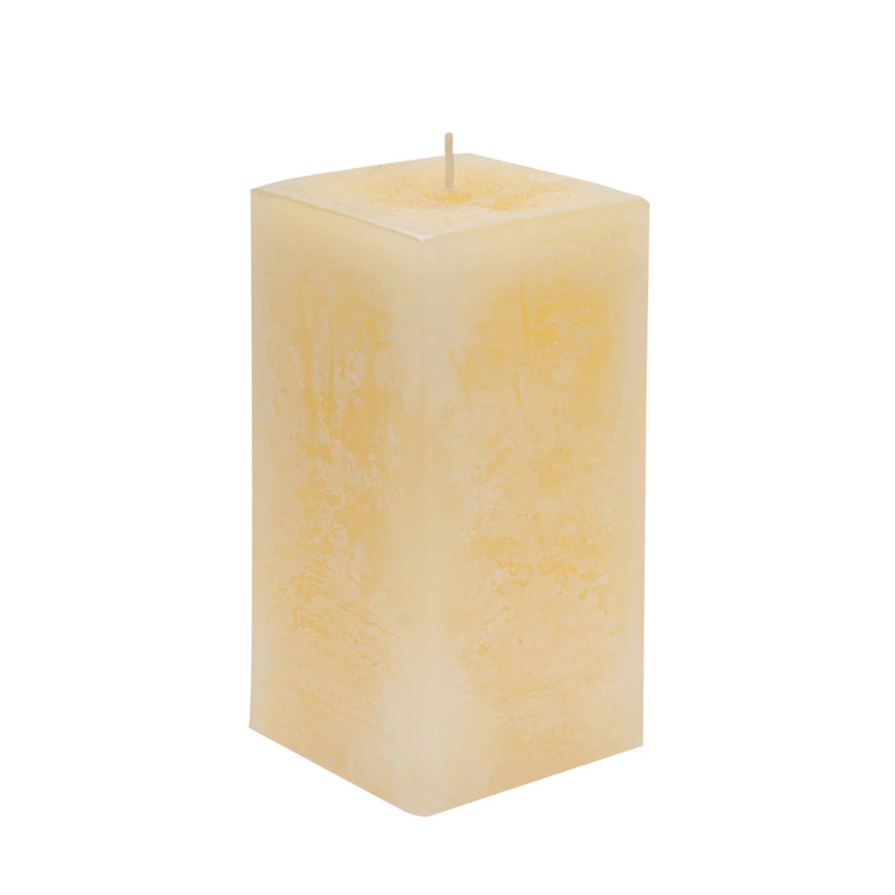 15cm Vanilla Square Pillar Candle - By Nicola Spring