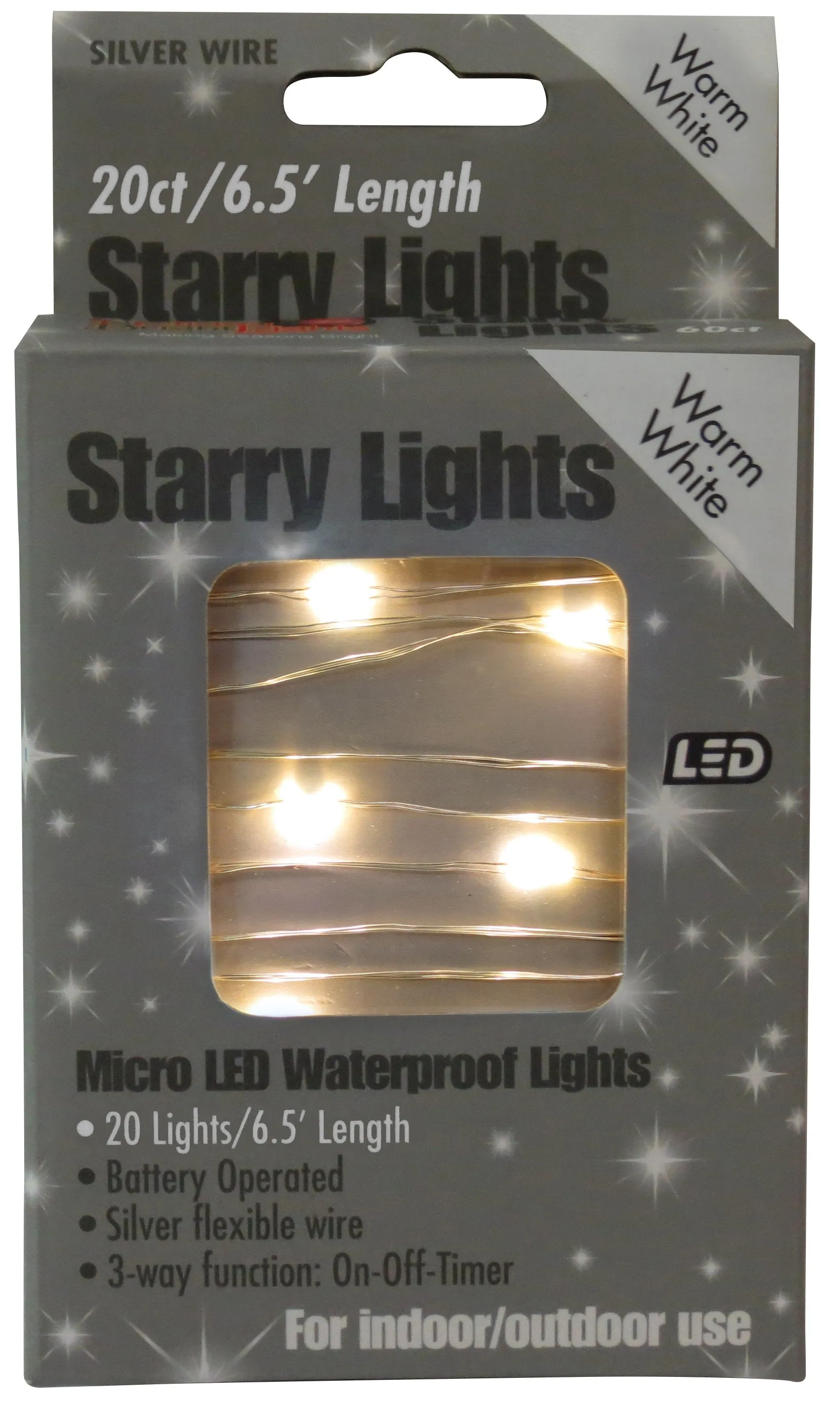 20 Battery-Operated LED Micro Christmas Lights