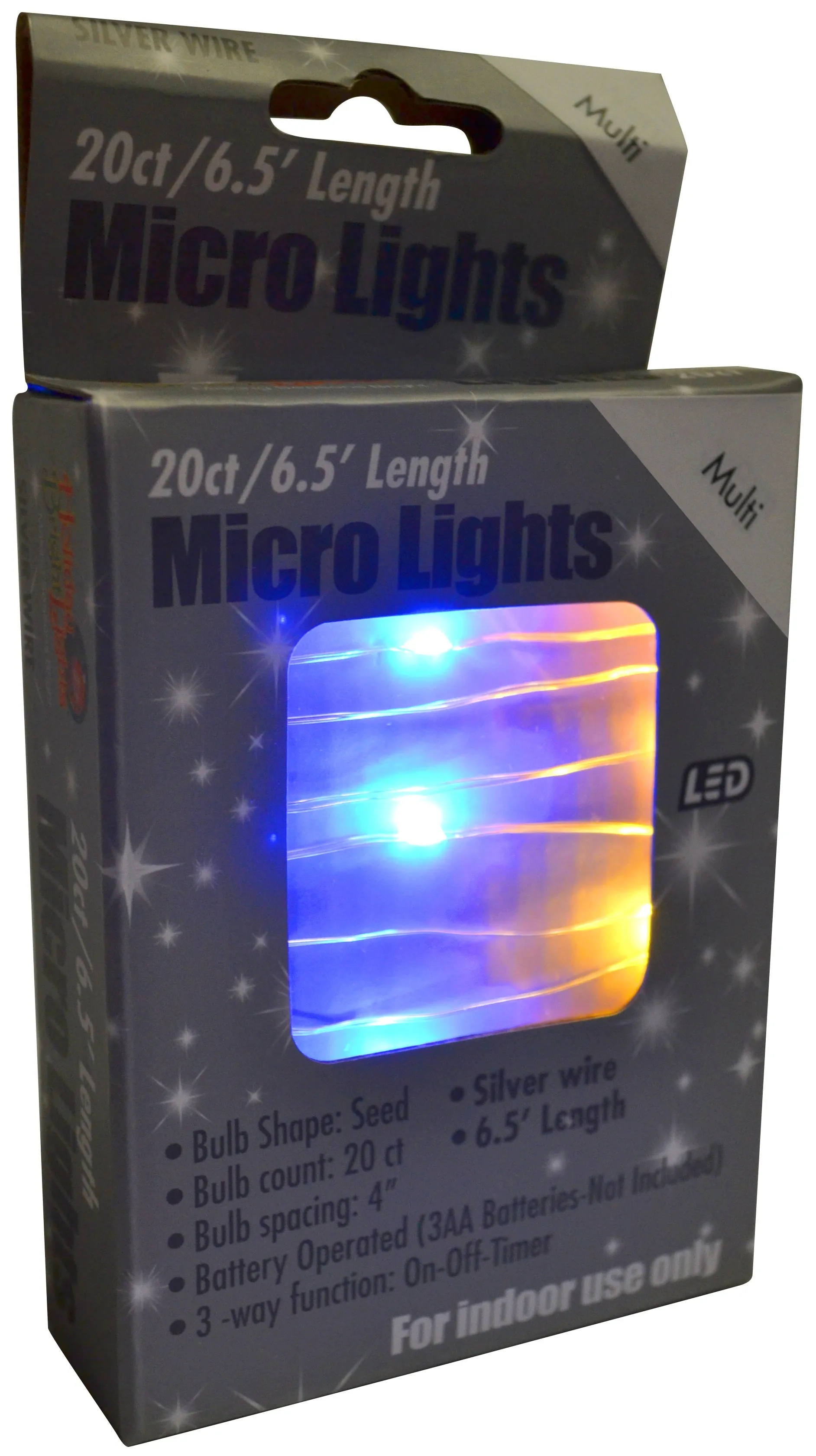 20 Battery-Operated LED Micro Christmas Lights