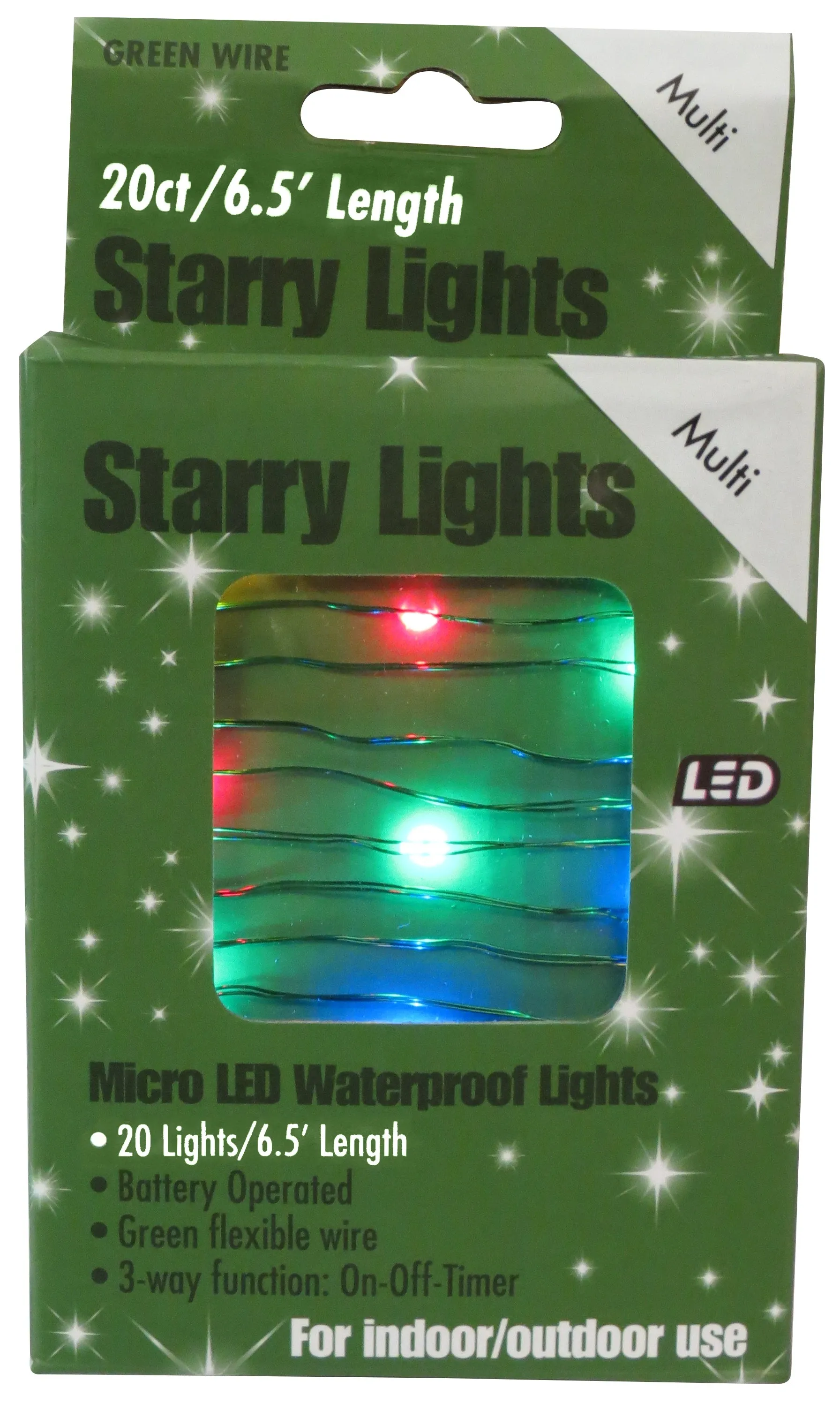 20 Battery-Operated LED Micro Christmas Lights