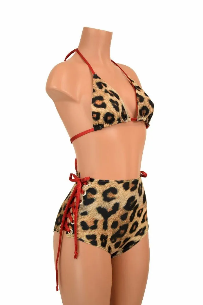 2PC Leopard and Red Set