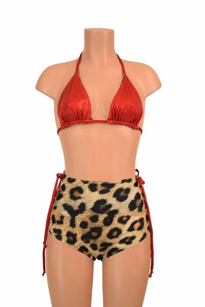 2PC Leopard and Red Set