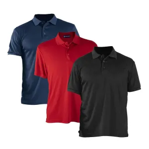 3 Pack Men's Waffle Series Polo Shirt