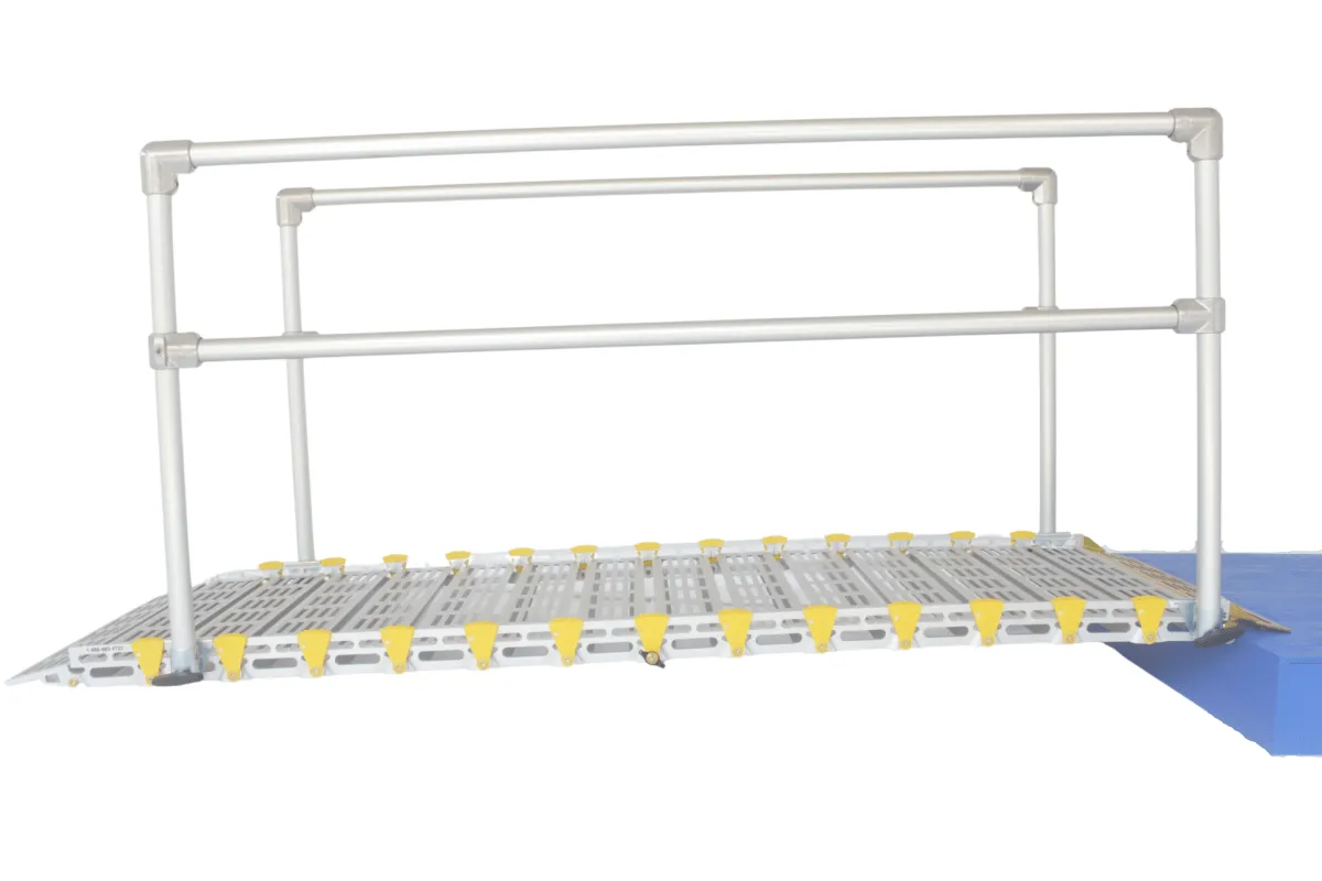 30" Wide Modular Ramp System with Straight End Handrails