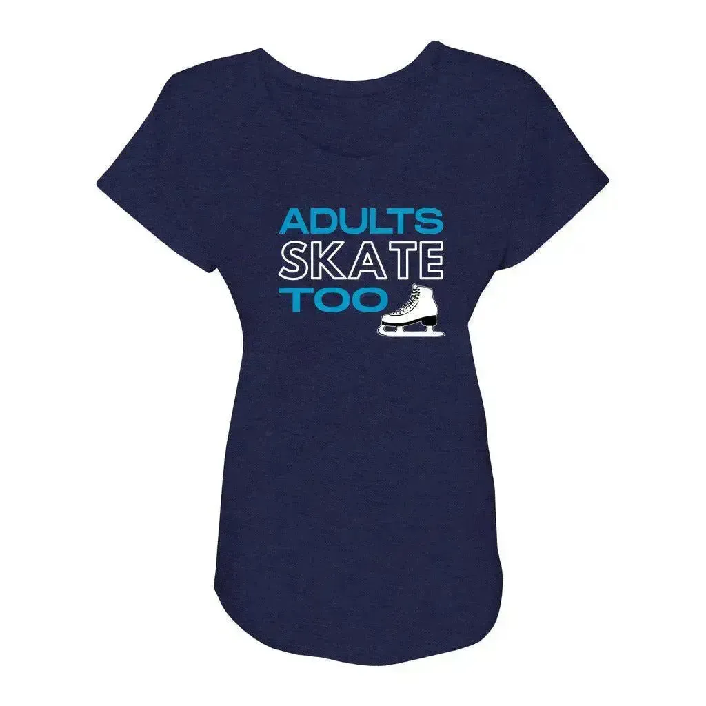 Adults Skate Too OG Women’s Triblend Short Sleeve Dolman