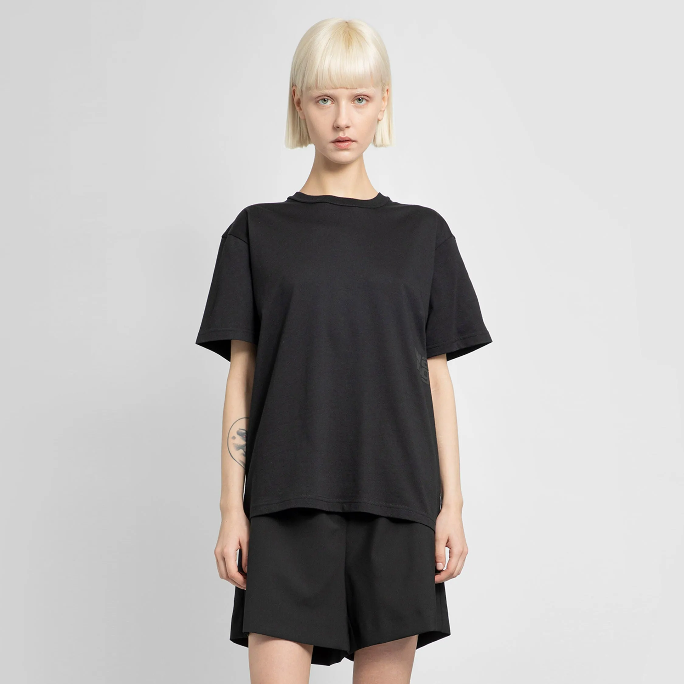 ALEXANDER WANG WOMAN BLACK T-SHIRTS & TANK TOPS