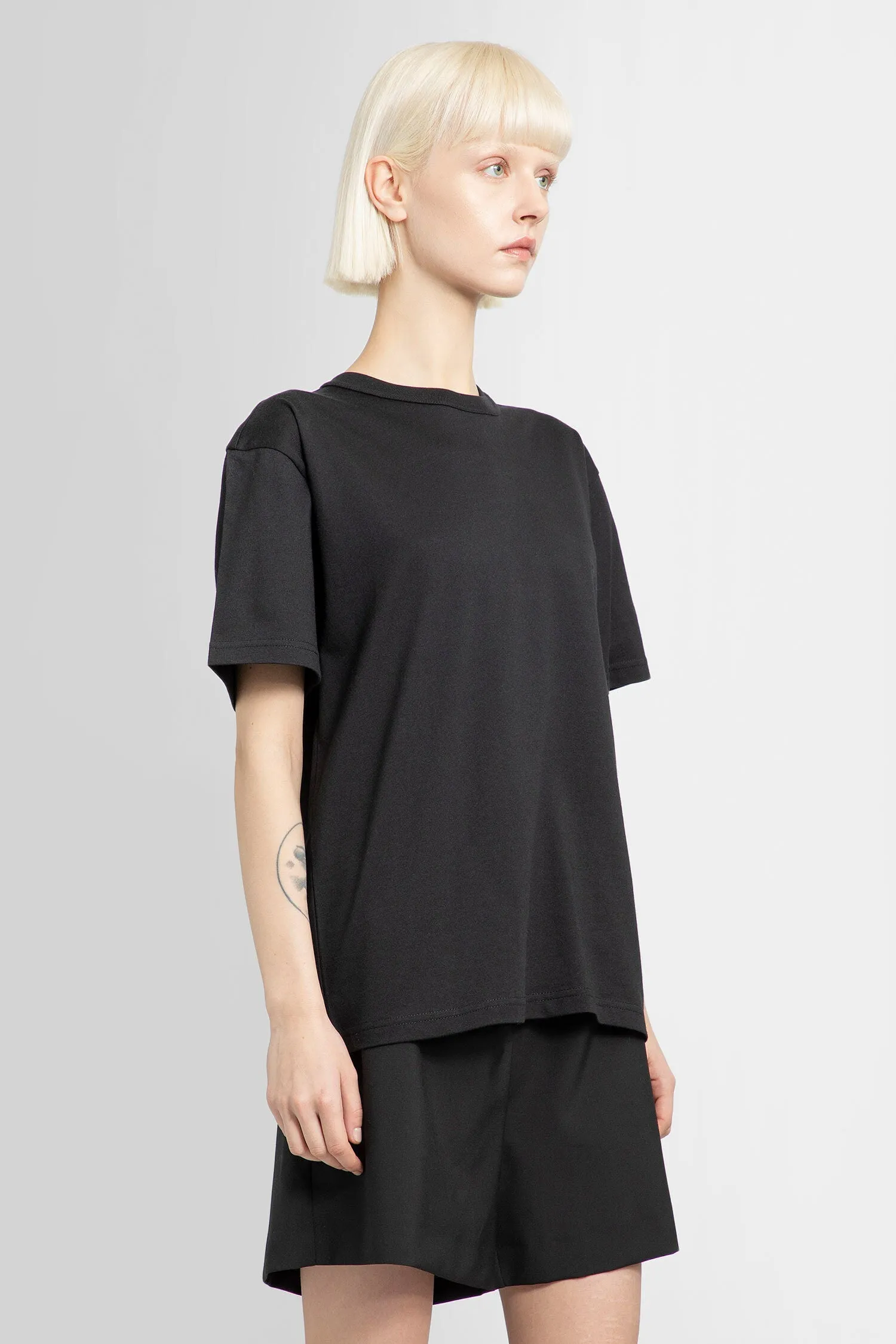 ALEXANDER WANG WOMAN BLACK T-SHIRTS & TANK TOPS