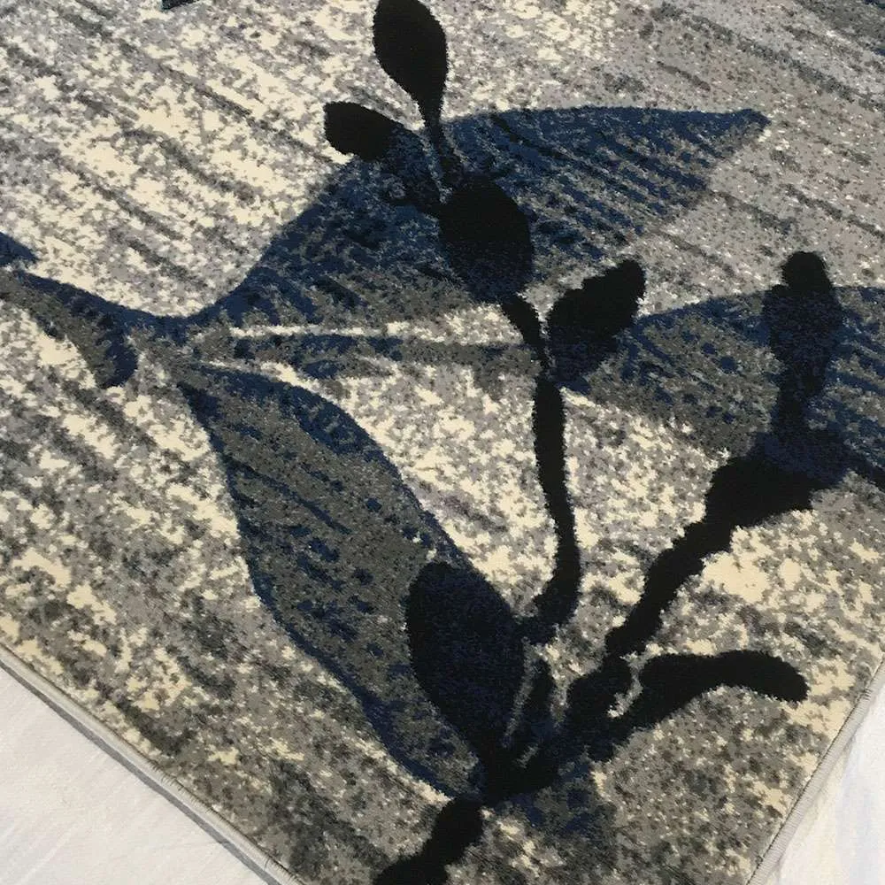 Alina Ink Painting Rug 160 x 220cm Grey