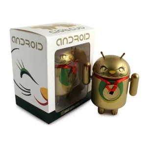 Android Mini Collectible Lucky Cat Series - Gold Lucky Cat w/ Collar Coin