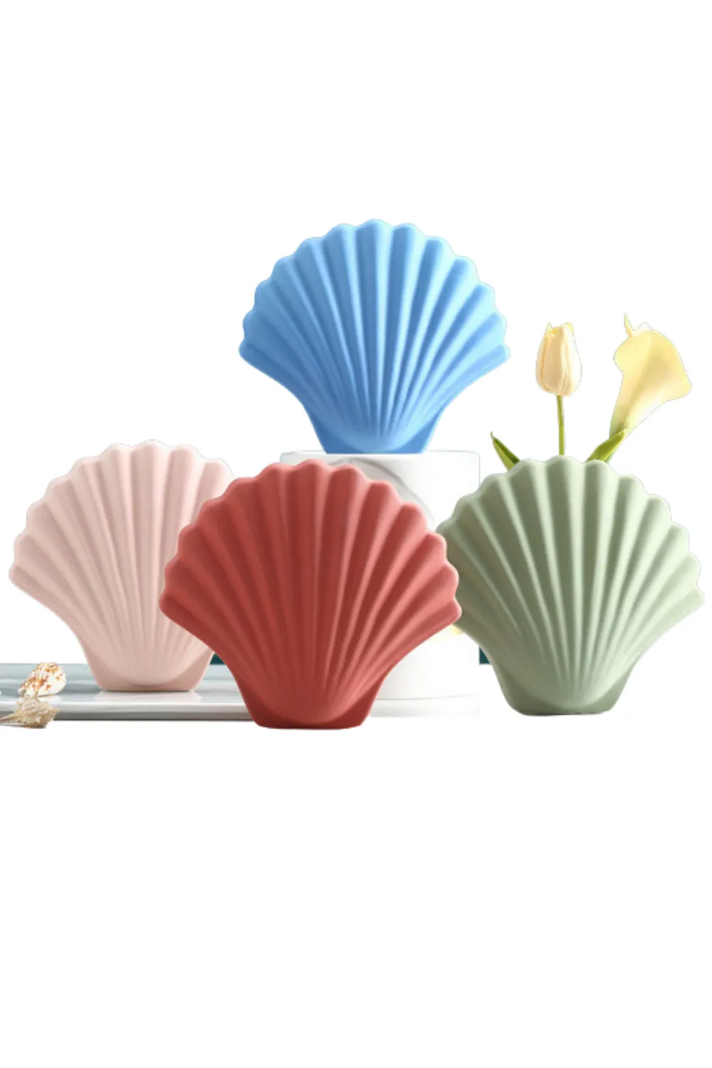 'Ariel' Shell Design Ceramic Home Decor (4 Colors)