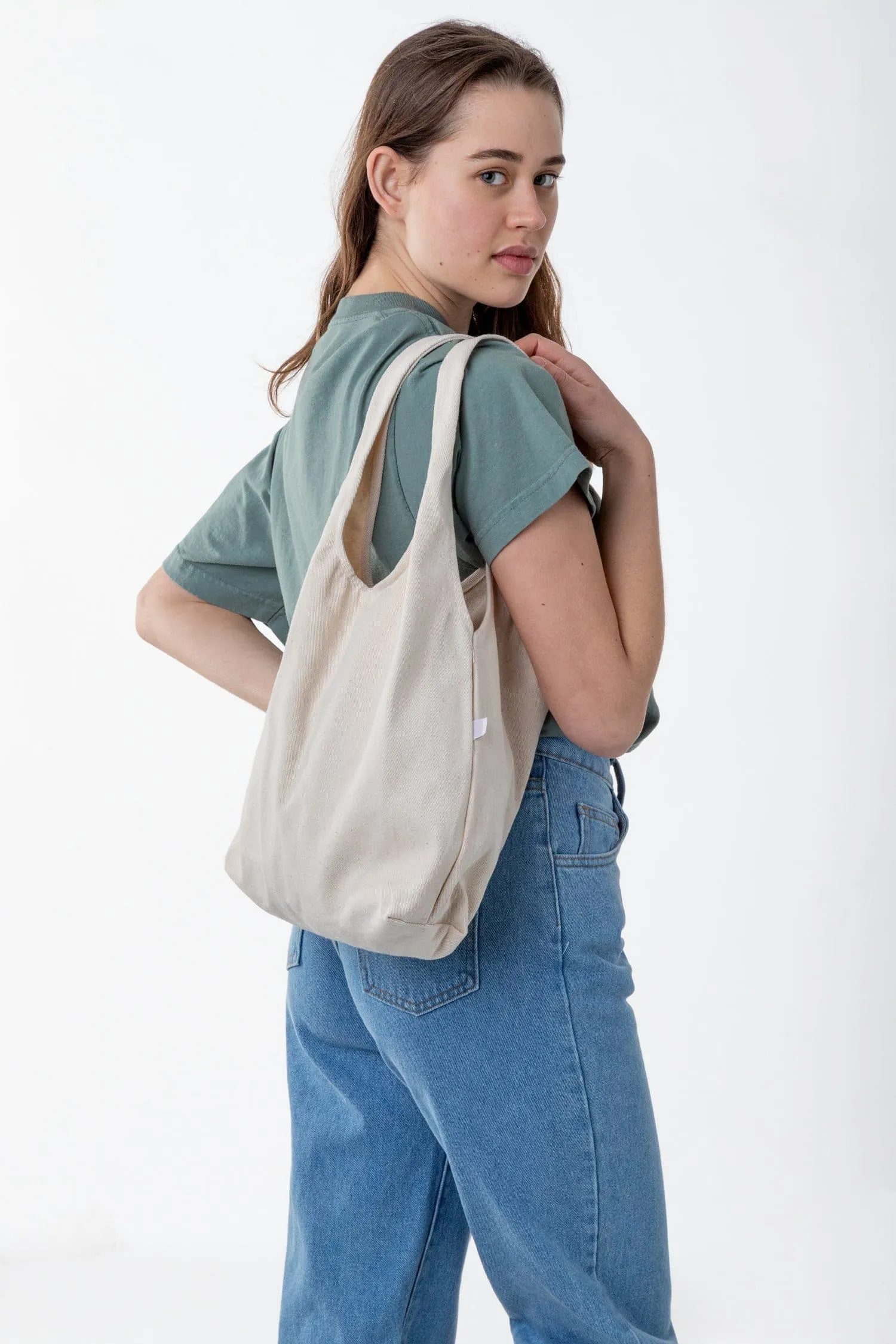 Optimized Shopping Bag Title: BD13 Heavy-Duty Bull Denim Shopping Bag