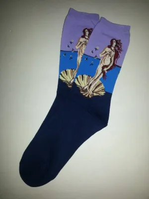 Birth of Venus by Sandro Botticelli Crew Socks