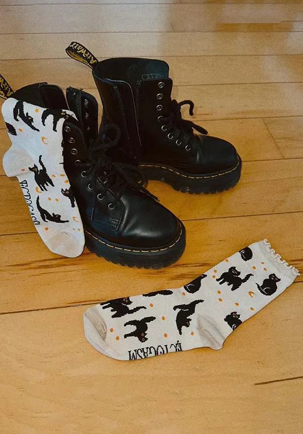 Black Cat Ruffle | SOCKS