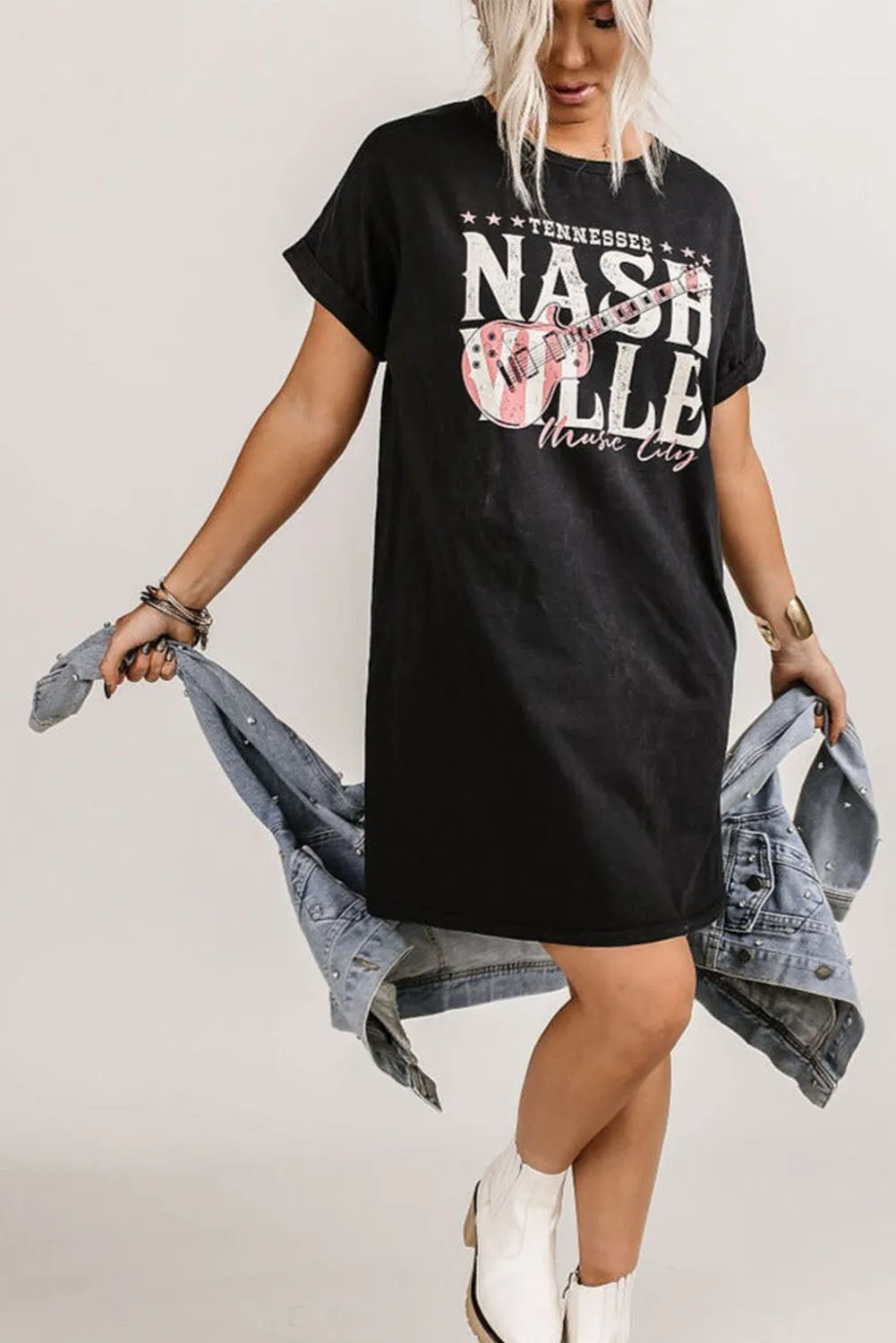 Black Nashville Music Festival Trending T-Shirt Dress