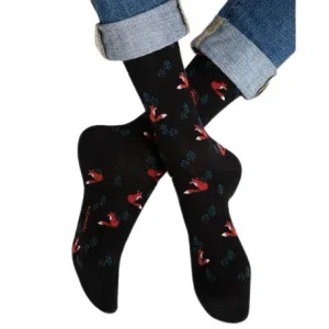 Bleuforet Men's Collection Fox Pattern Cotton Socks