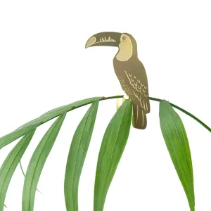 Brass Plant Accessory: Toucan