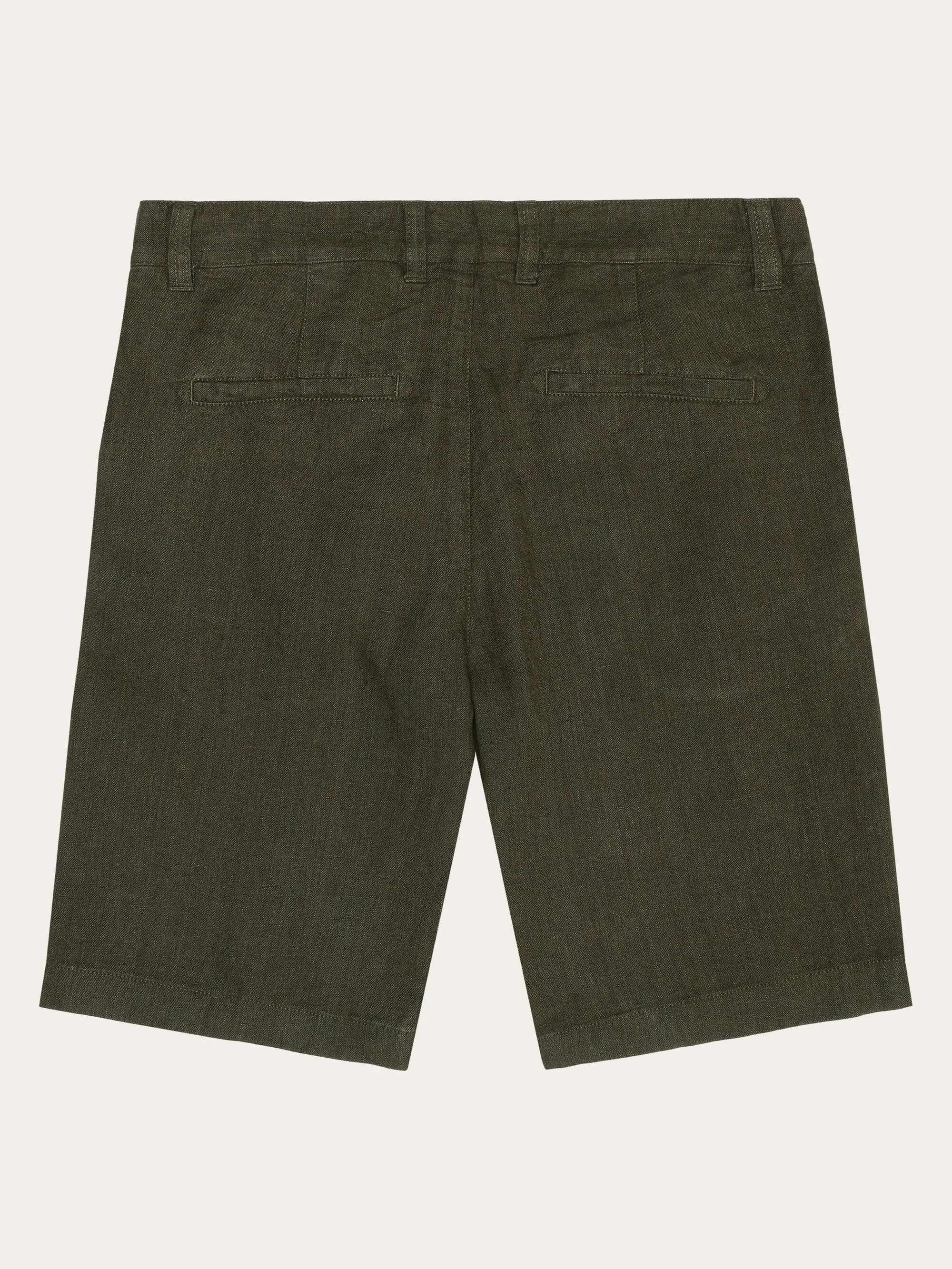 CHUCK regular linen shorts - GOTS/Vegan - Burned Olive