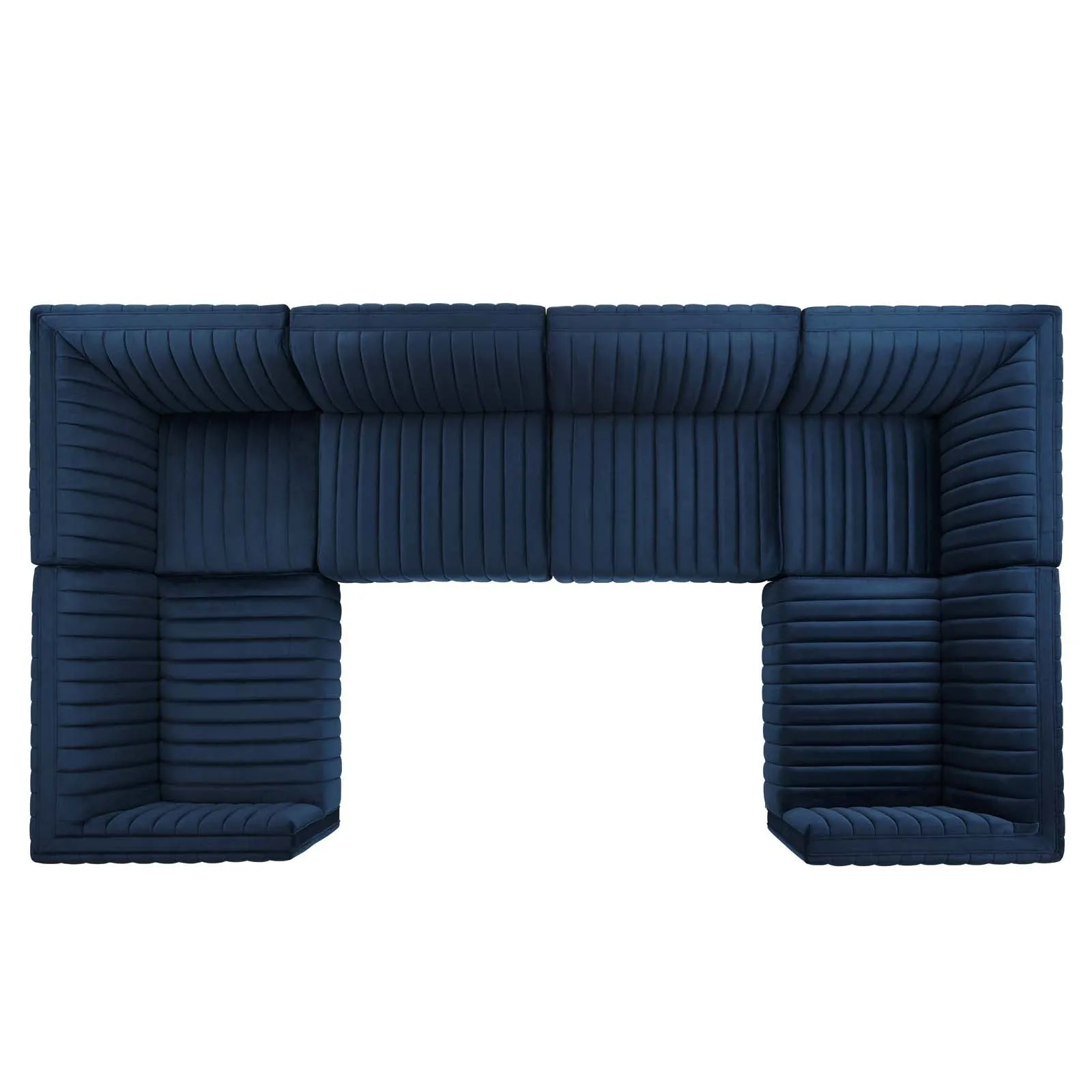 Conjure Channel Tufted Performance Velvet 6-Piece Sectional by Modway