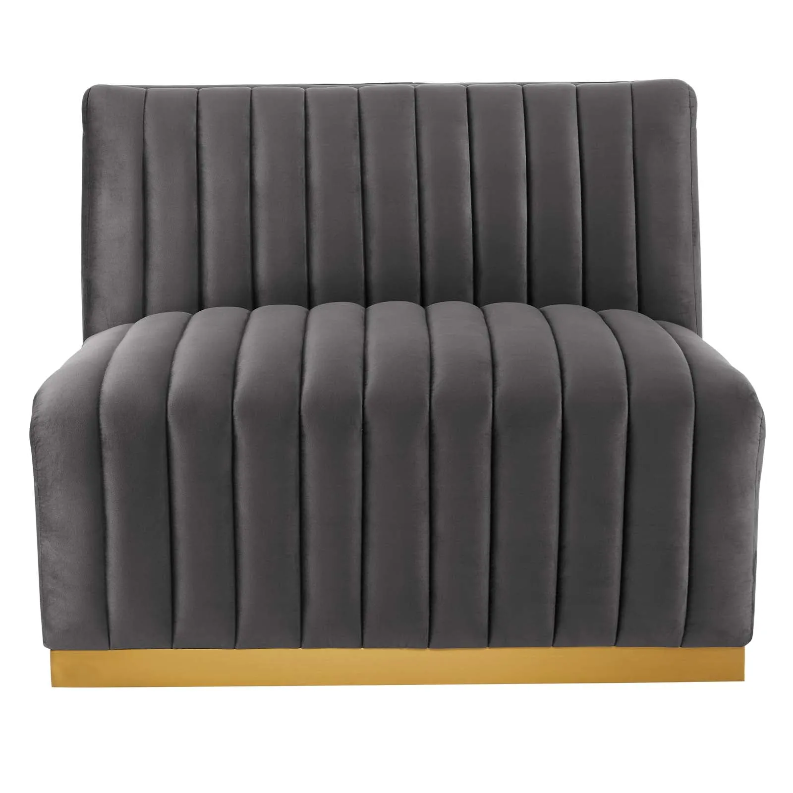 Conjure Channel Tufted Performance Velvet Armless Chair by Modway