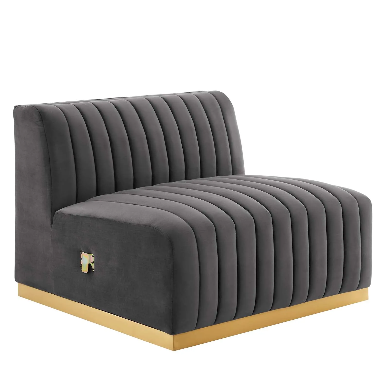 Conjure Channel Tufted Performance Velvet Armless Chair by Modway