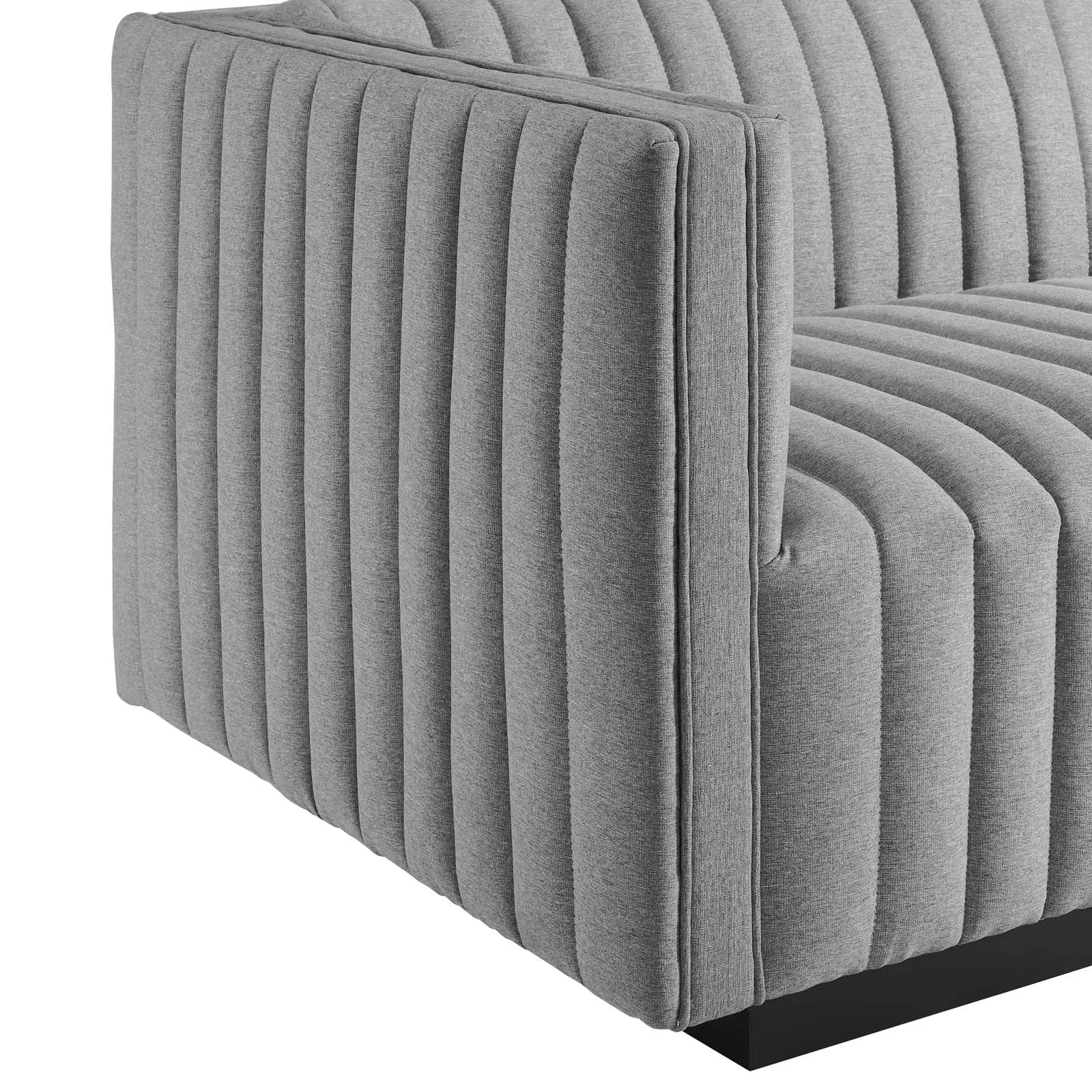 Conjure Channel Tufted Upholstered Fabric 5-Piece Sectional by Modway