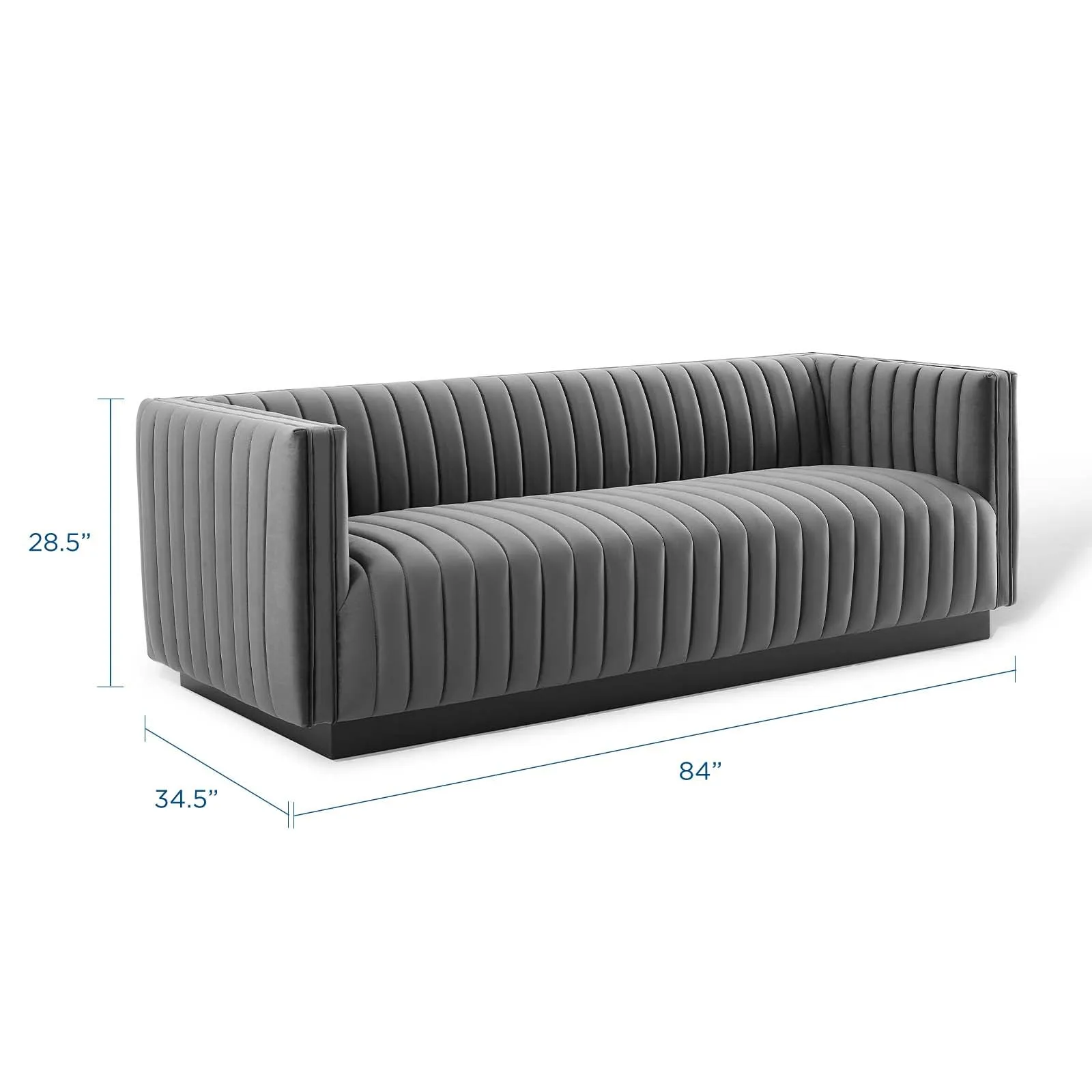 Conjure Channel Tufted Velvet Sofa by Modway