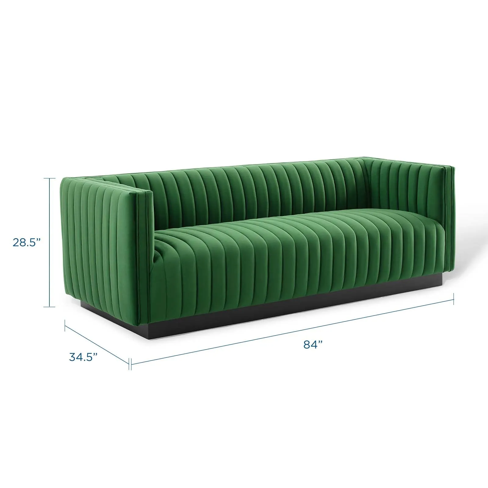 Conjure Channel Tufted Velvet Sofa by Modway