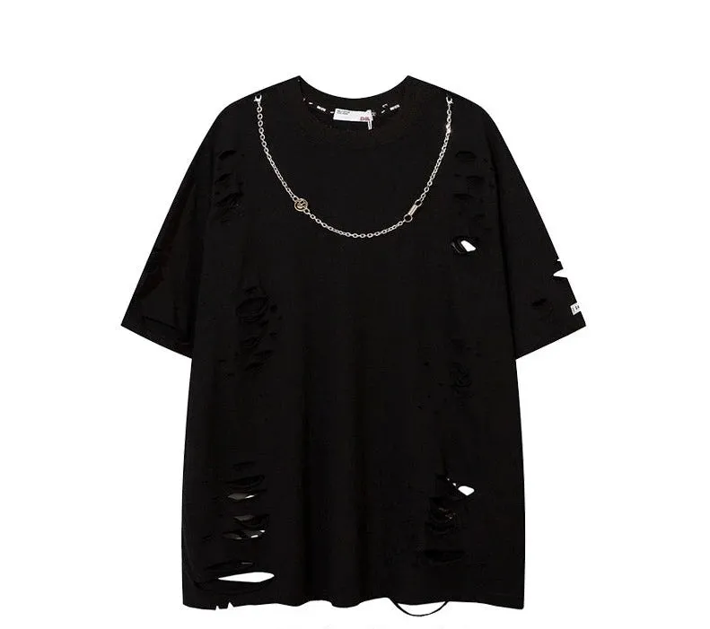 Full Ripped Necklace T-Shirt