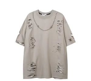 Full Ripped Necklace T-Shirt