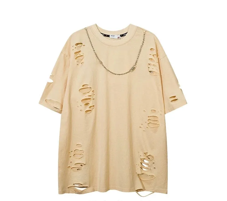 Full Ripped Necklace T-Shirt