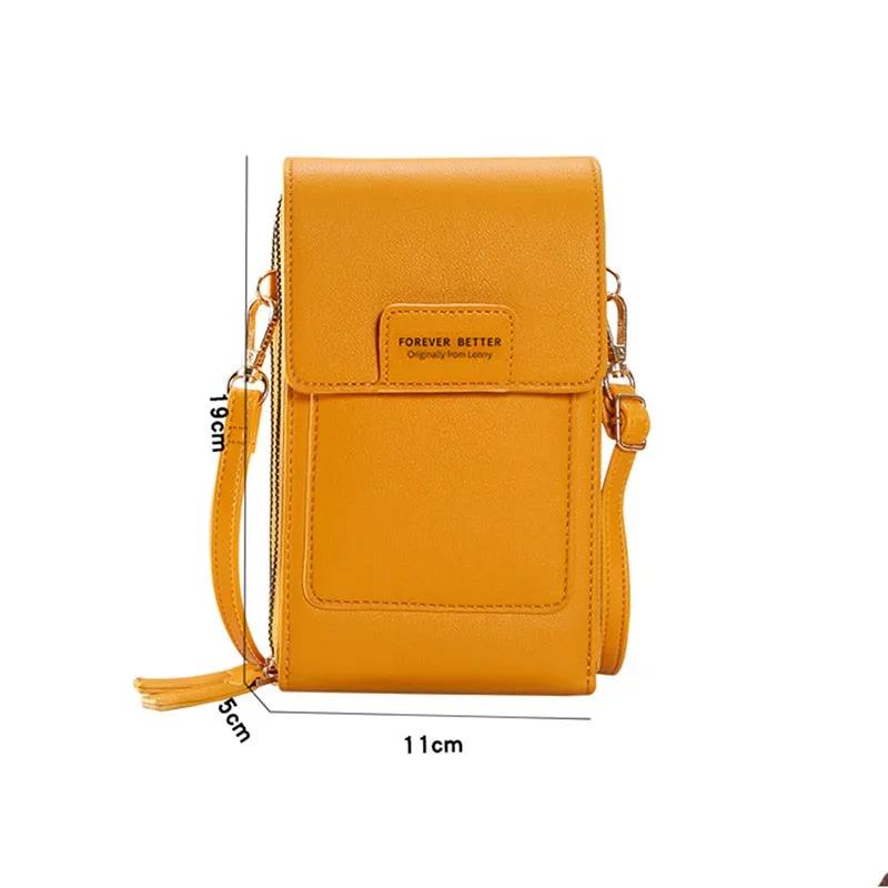 Geestock Women&#39;s Bag Soft Leather Wallets Touch Screen Cell Phone Purse Bags of Strap Handbag Female Crossbody Shoulder Bag