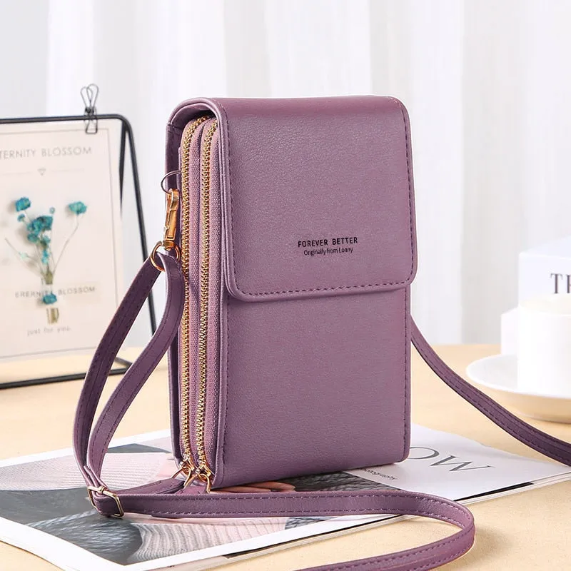 Geestock Women&#39;s Bag Soft Leather Wallets Touch Screen Cell Phone Purse Bags of Strap Handbag Female Crossbody Shoulder Bag