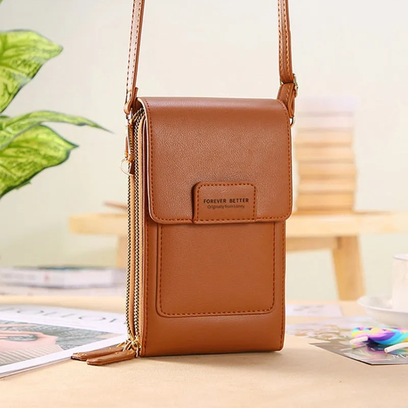 Geestock Women&#39;s Bag Soft Leather Wallets Touch Screen Cell Phone Purse Bags of Strap Handbag Female Crossbody Shoulder Bag