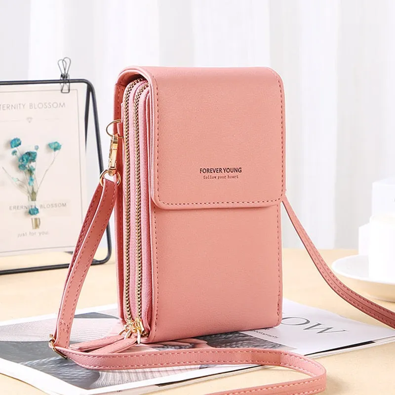 Geestock Women&#39;s Bag Soft Leather Wallets Touch Screen Cell Phone Purse Bags of Strap Handbag Female Crossbody Shoulder Bag