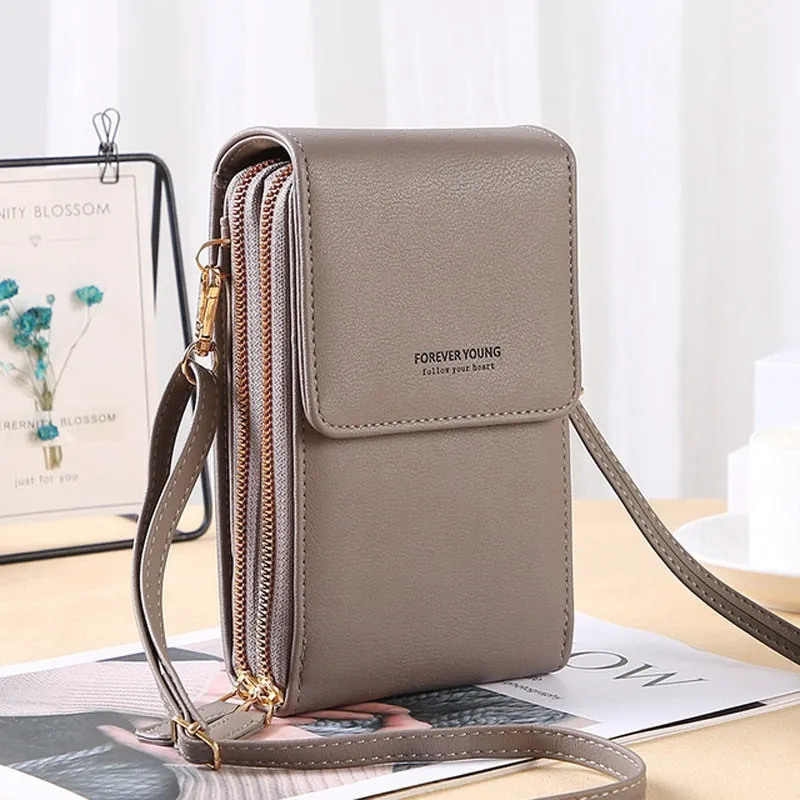 Geestock Women&#39;s Bag Soft Leather Wallets Touch Screen Cell Phone Purse Bags of Strap Handbag Female Crossbody Shoulder Bag