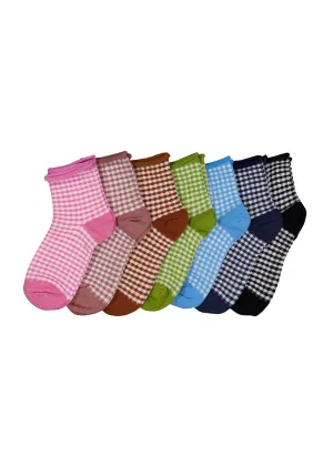 Gilda Gingham Socks (Dozen)