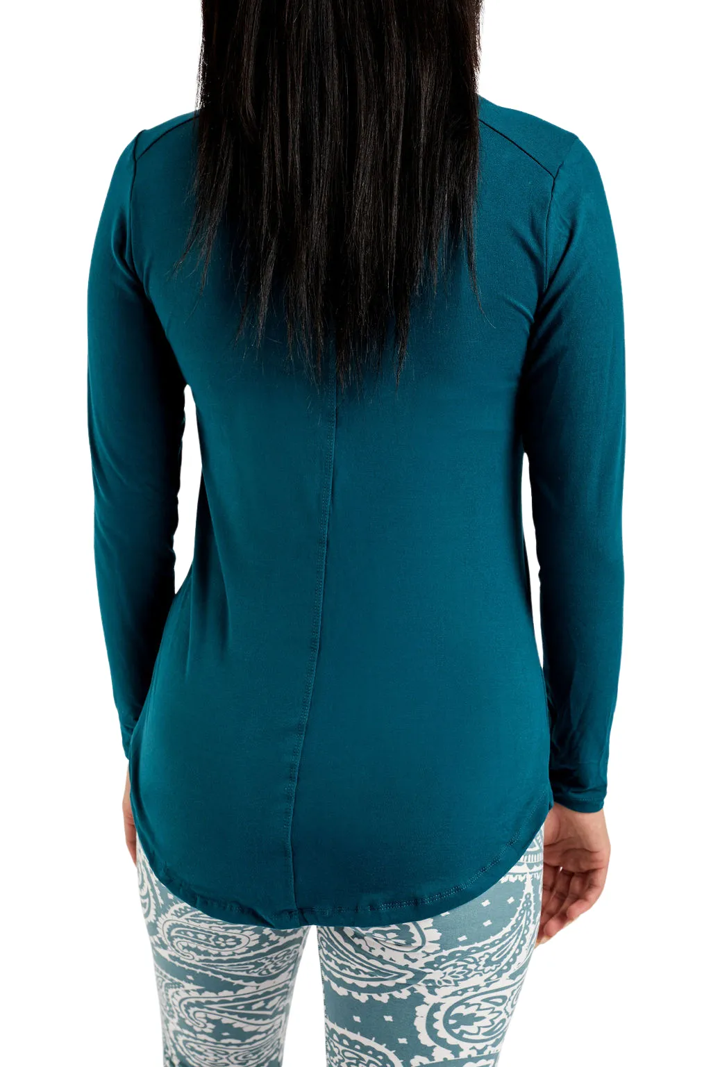 Green - Long Sleeve Tunic Top