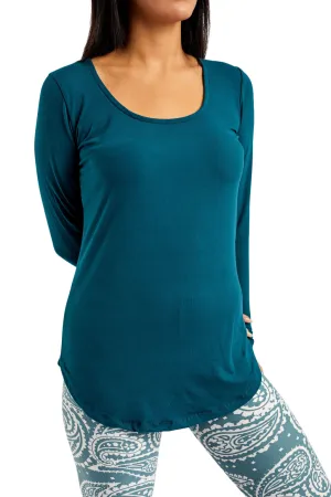 Green - Long Sleeve Tunic Top