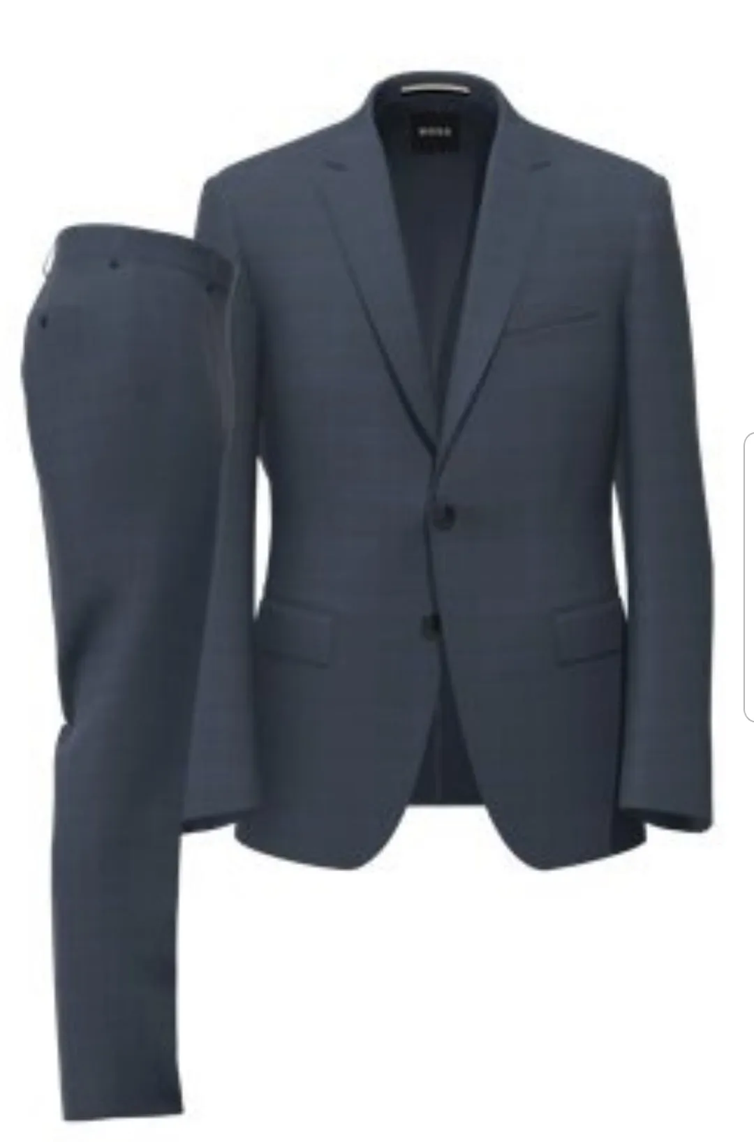 H-Huge 2 Piece Window Pane Suit 50479624 col 438 Blue