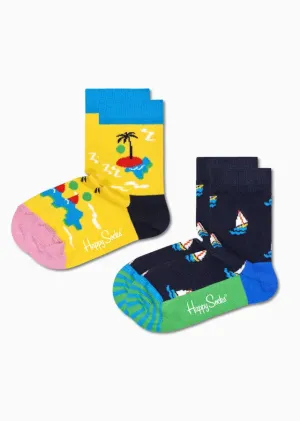 HAPPY SOCKS CHAUSSETTES KIIT02 6500 island jaune