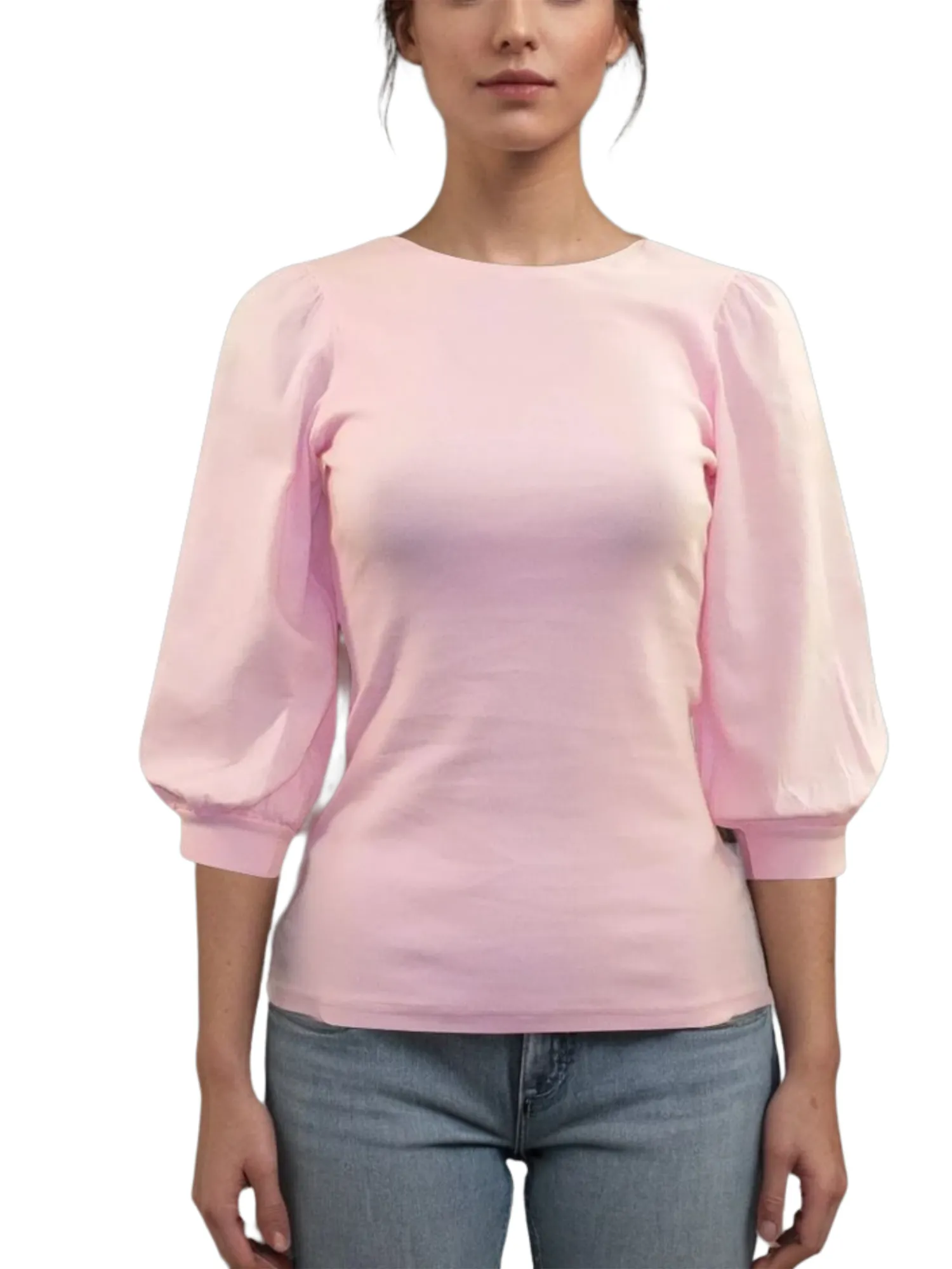 Hard Tail 3/4 Puff Sleeve Top (Style VG-199)