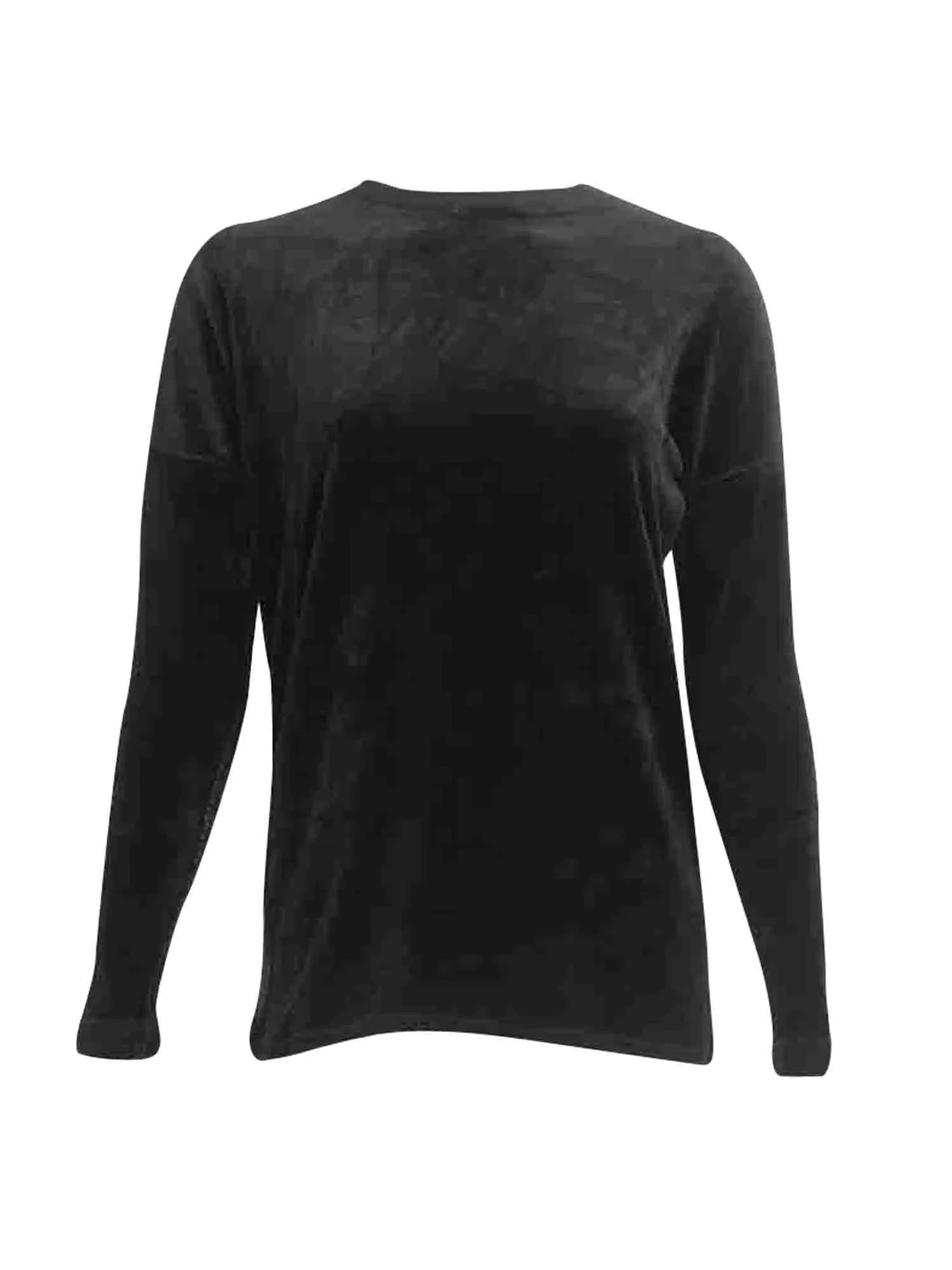 Hard Tail Velour Slouchy Pullover Top (V-184)