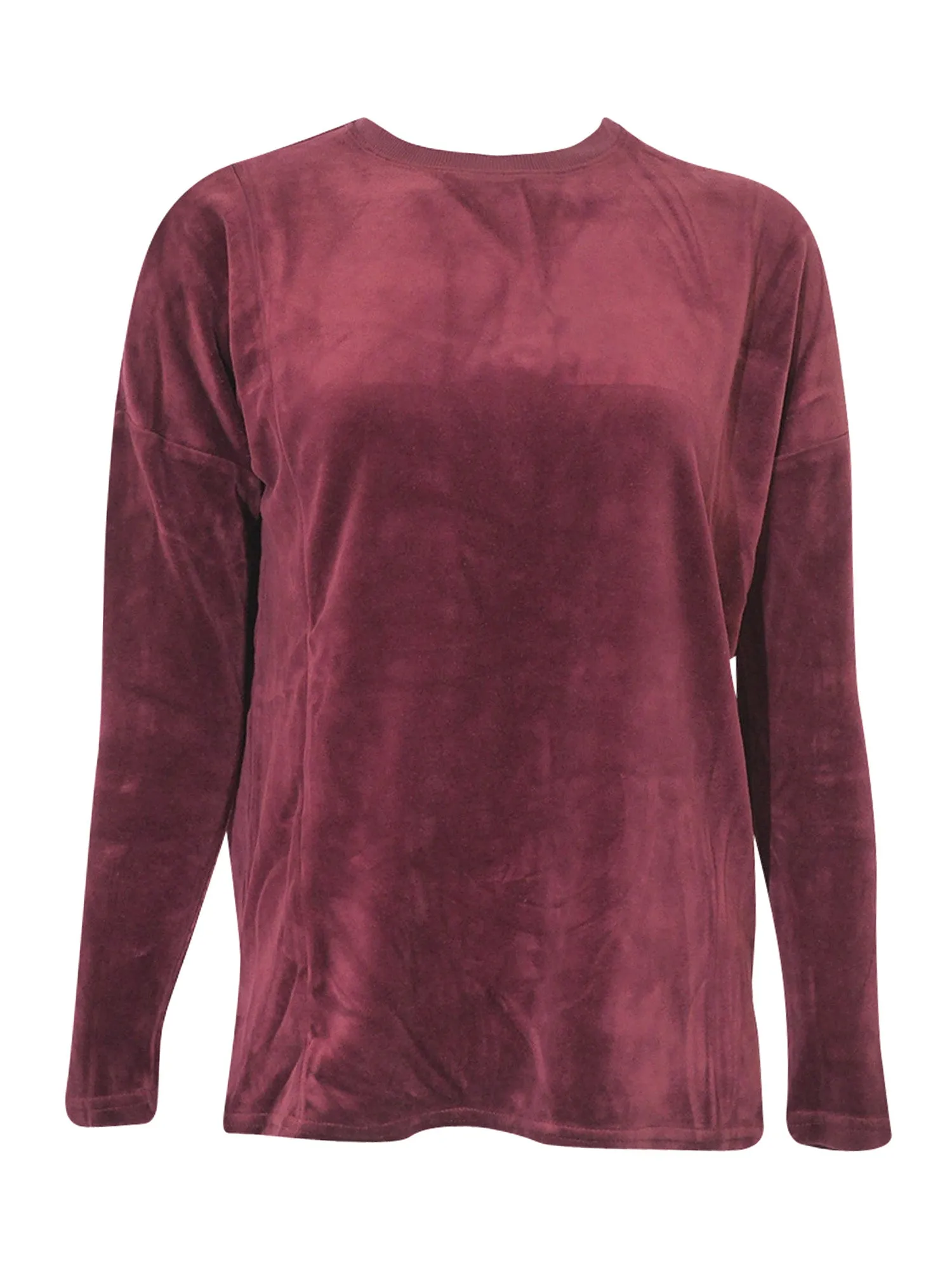 Hard Tail Velour Slouchy Pullover Top (V-184)