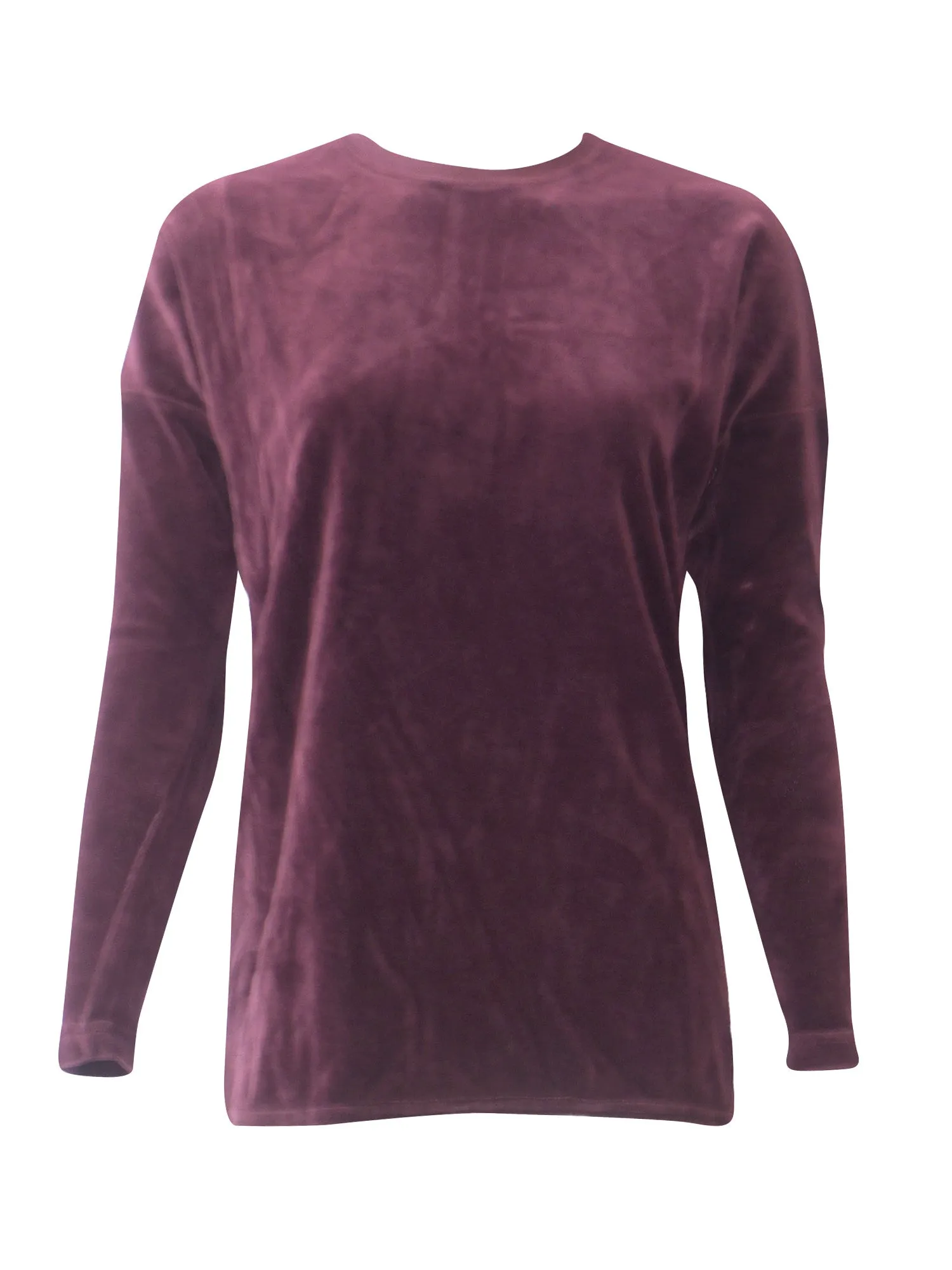 Hard Tail Velour Slouchy Pullover Top (V-184)