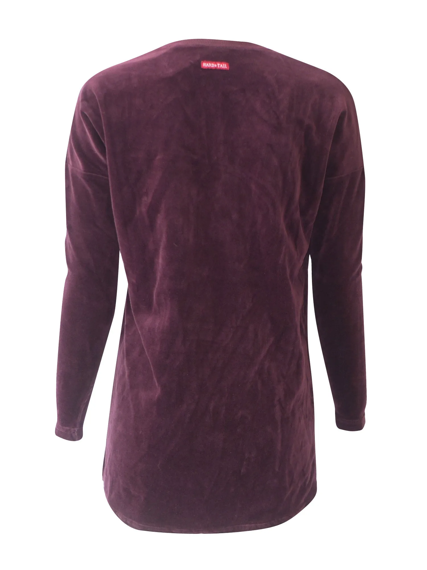 Hard Tail Velour Slouchy Pullover Top (V-184)