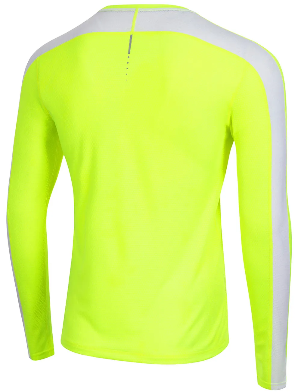 Herren Funktions Laufshirt Langarm Pro Line Neon-Weiss Setprodukt