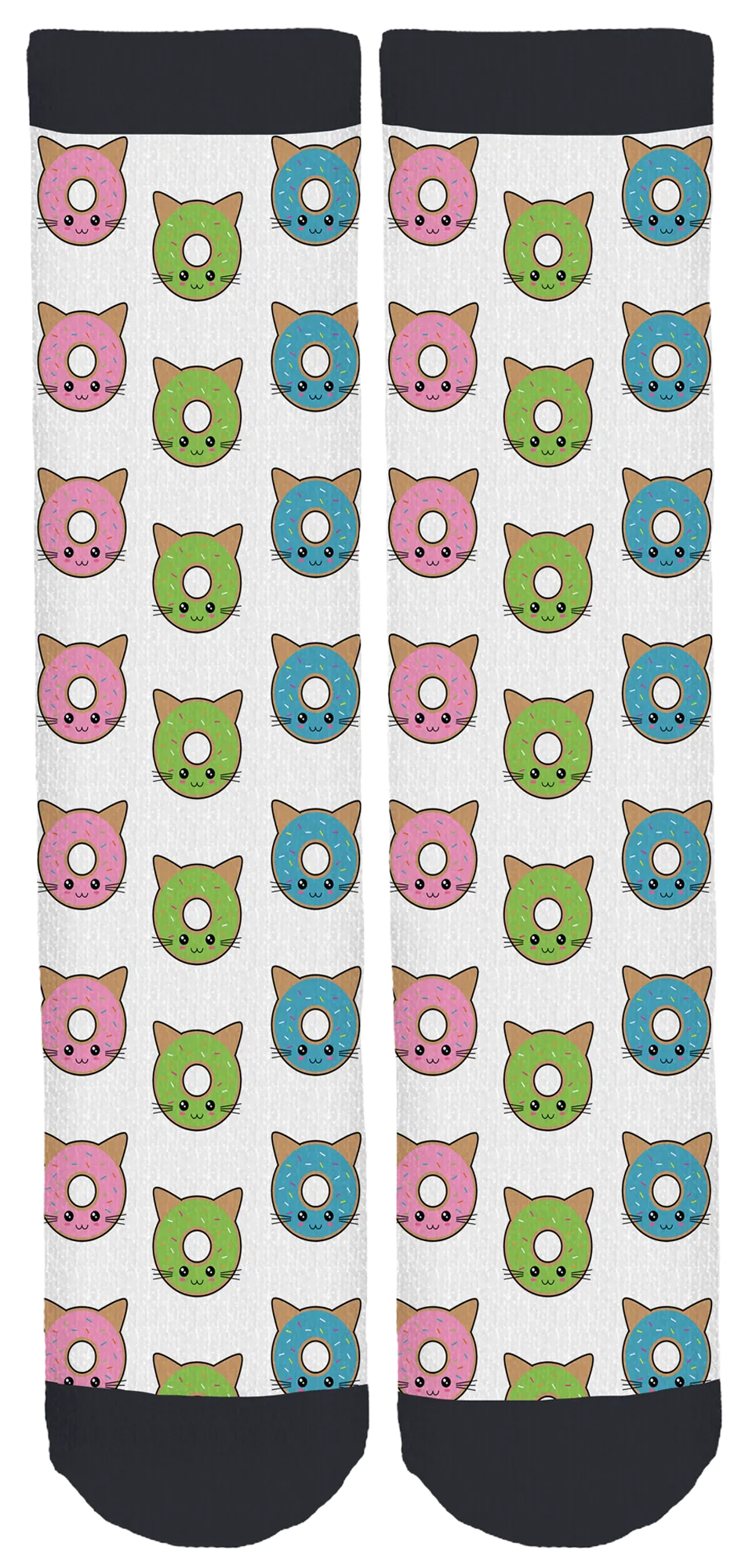 Kawaii Hawaii Cats Crew Socks