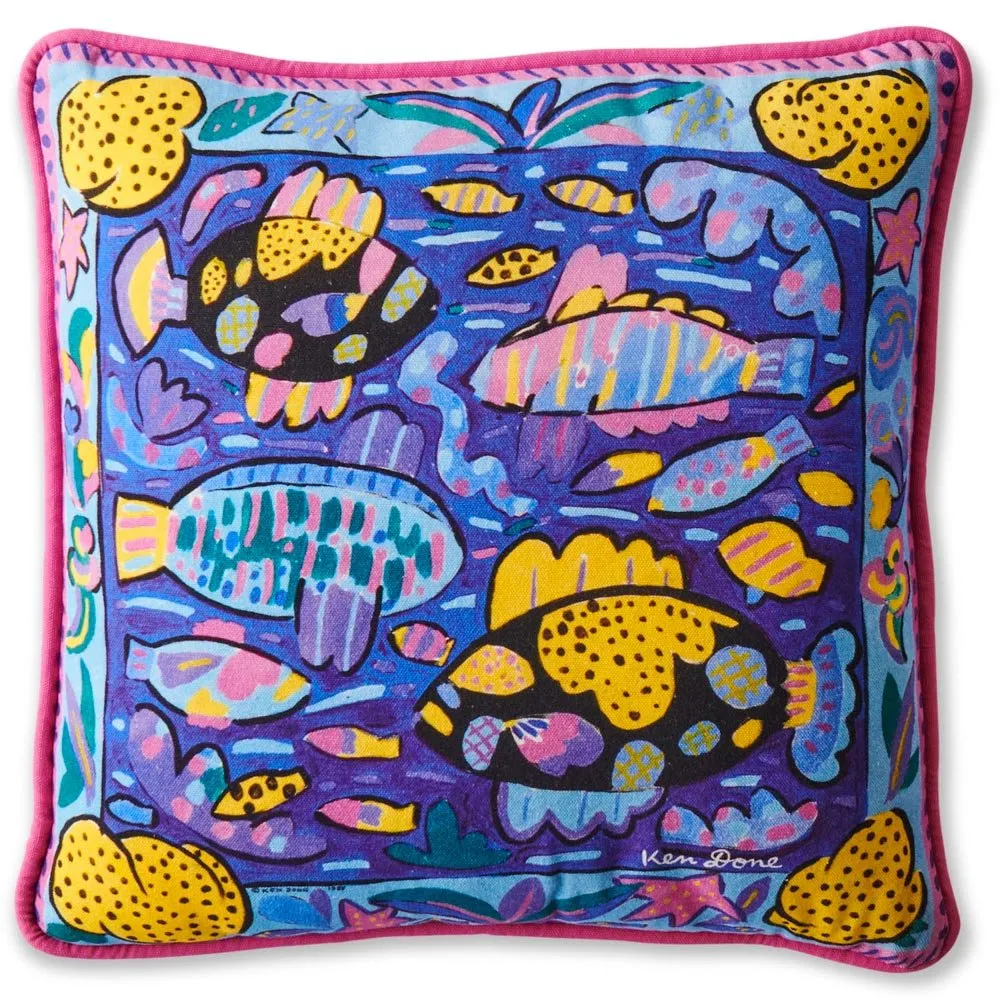 Kip&Co X Ken Done Fishy Business Cushion