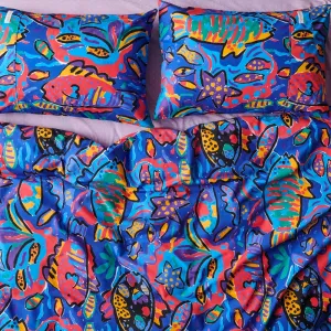 Kip&CO X Ken Done Tropical Fish Organic Cotton Quilt Cover